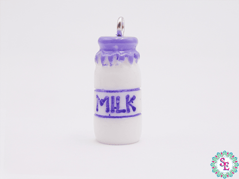 ACRILICO FIGURA DIJE BOTELLA LECHE LILA 21MM 
