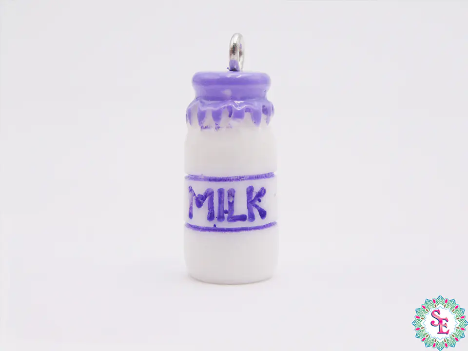 ACRILICO FIGURA DIJE BOTELLA LECHE LILA 21MM  1