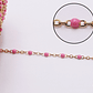 GOLDEN STEEL CHAIN 0.5MM FUCHSIA SPACER X METER - thumbnail 2
