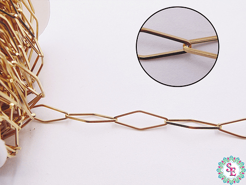 ACERO DORADO CADNA ROMBO 7*19MM 