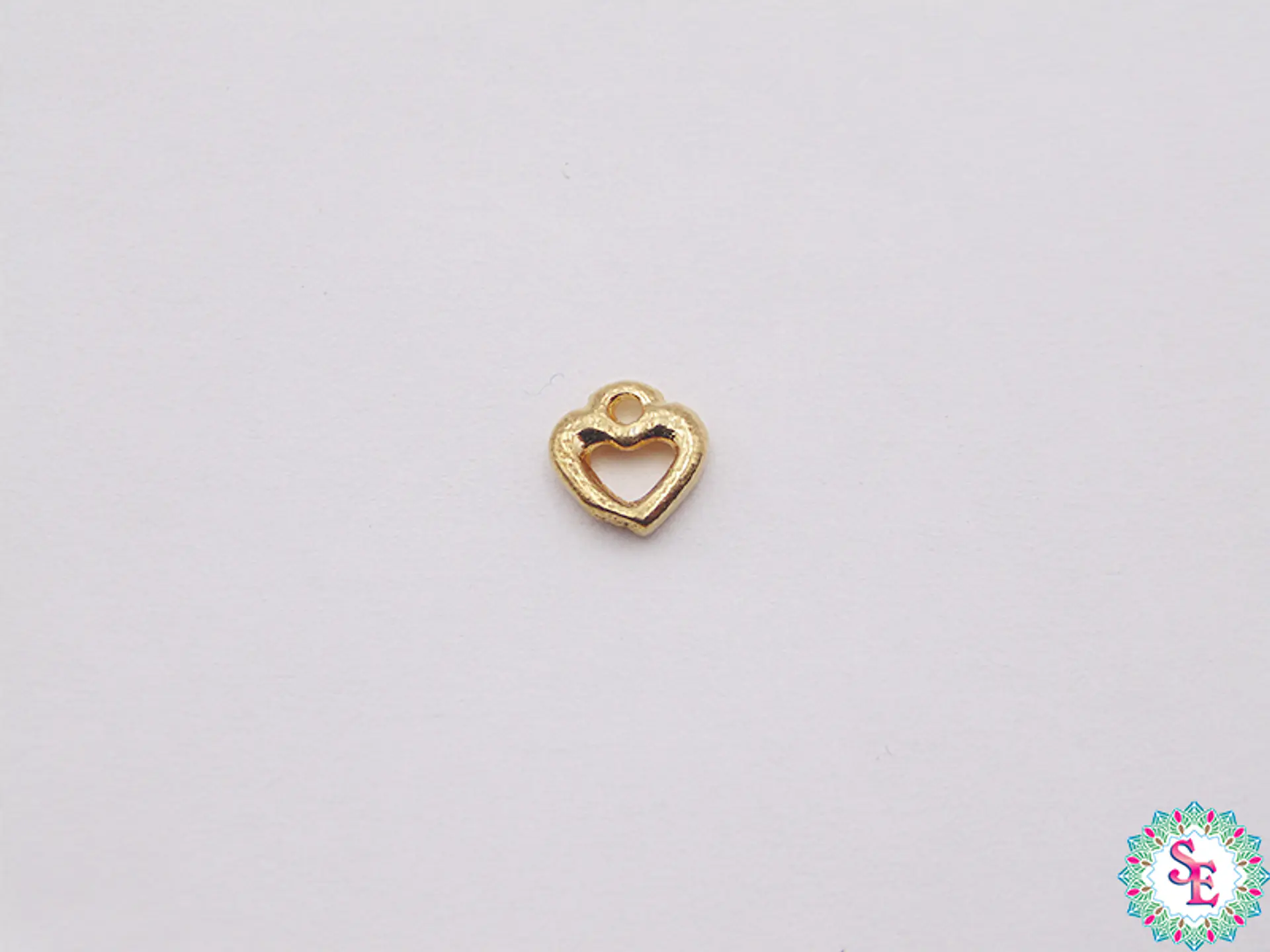 SAMAK DORADA  DIJE CORAZON ASKA MINI 6MM  1