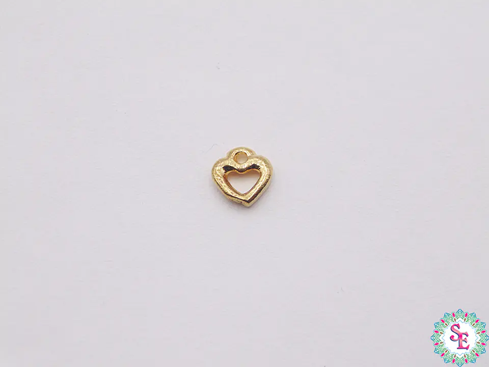 SAMAK DORADA  DIJE CORAZON ASKA MINI 6MM  1