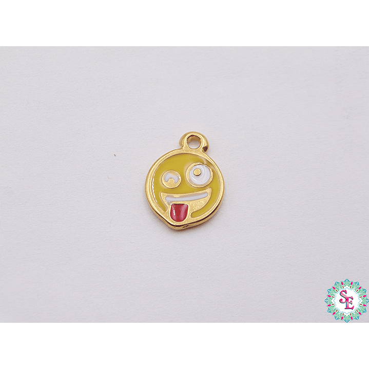 SAMAK DORADA  DIJE EMOTICON ALOCADO PQ 10MM  1