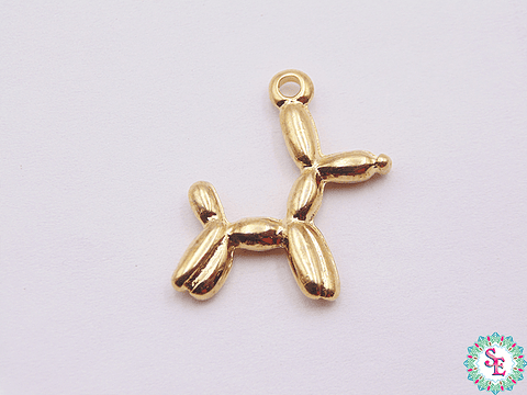 SAMAK DORADA  DIJE PERRITO GLOBITOS 22MM X UND 