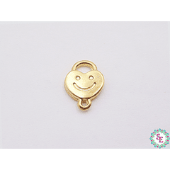 SAMAK GOLD CENTER HEART HAPPY 15MM X UND