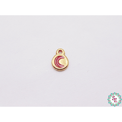 SAMAK GOLDEN PENDANT APPLIQUE LUNA MINI RED 7MM X UND