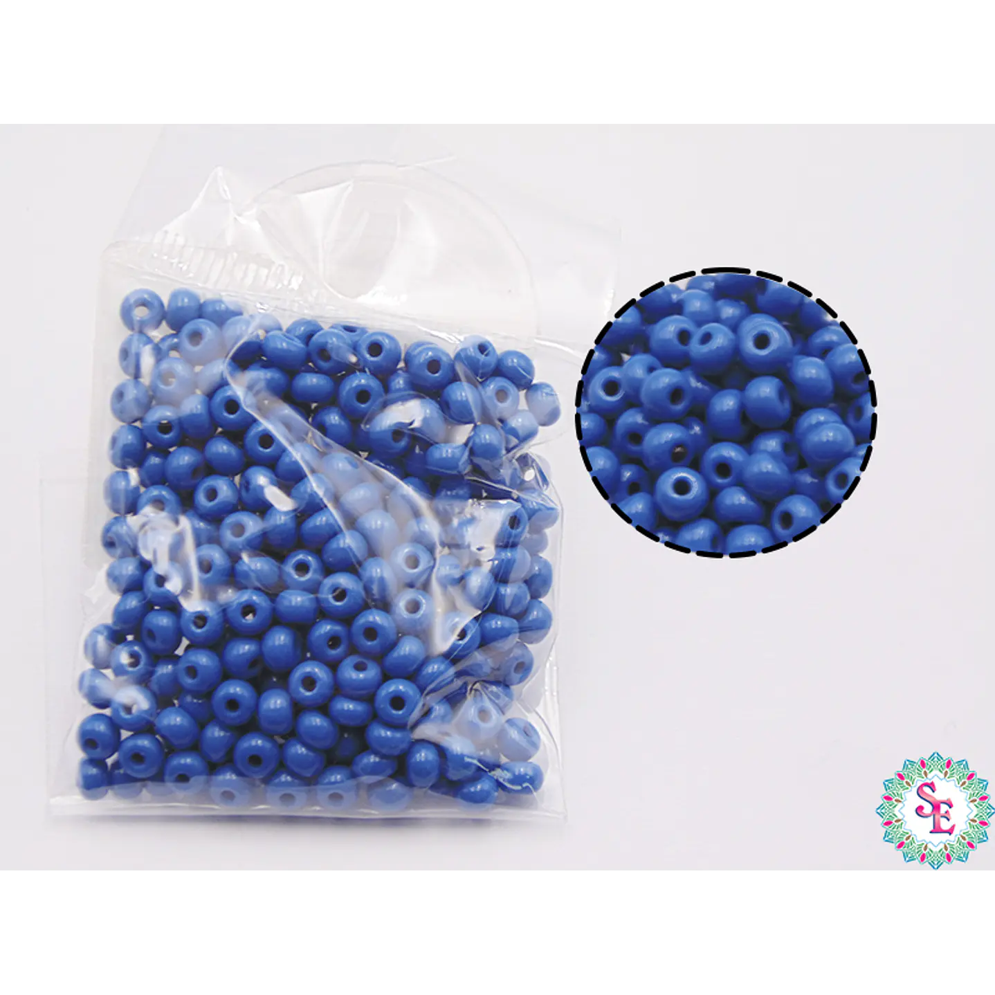CHAQUIRA CHECA 6/0 AZUL PETROLEO X 20 GRAMOS  1