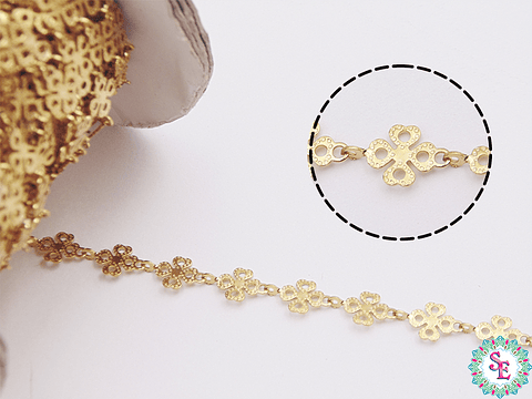 ACERO DORADA CADENA TREEBOL 6MM