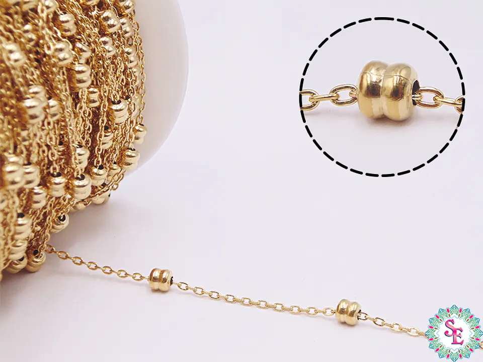 ACERO DORADO CADENA SEPARADOR 4.5*4.5MM  1