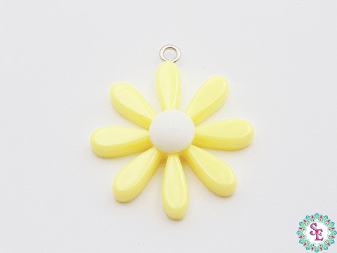 ACRILICO FIGURA DIJE MARGARITA 28M AMARILLA X UND 