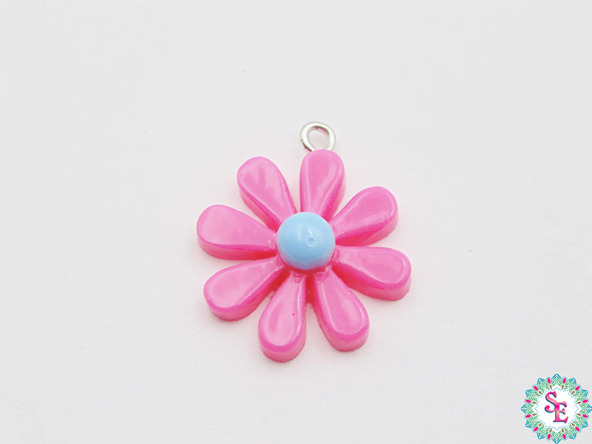 ACRILICO FIGURA DIJE MARGARITA FUCSIA 20MM  1