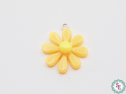 ACRILICO FIGURA DIJE MARGARITA NARANJA 20MM  