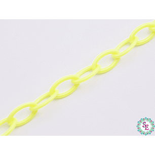 ACRILICO CADENA AMARILLO NEON 8MM*50CM