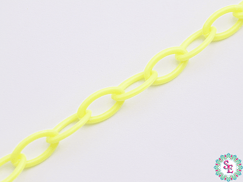 ACRILICO CADENA AMARILLO NEON 8MM*50CM