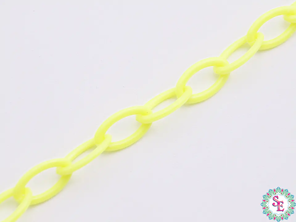ACRILICO CADENA AMARILLO NEON 8MM*50CM 1