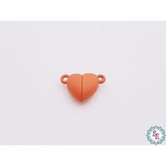 RODIO BROCHE IMAN CORAZON NARANJA 16MM