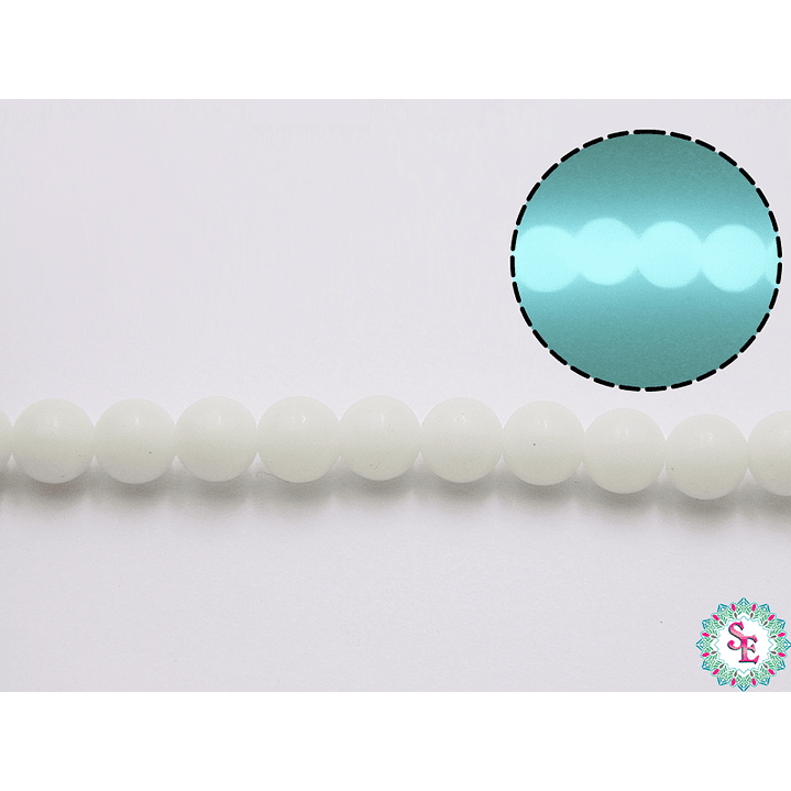 CRISTAL VIDRIO # 6MM LUMINOSO AZUL AGUAMARINA 1