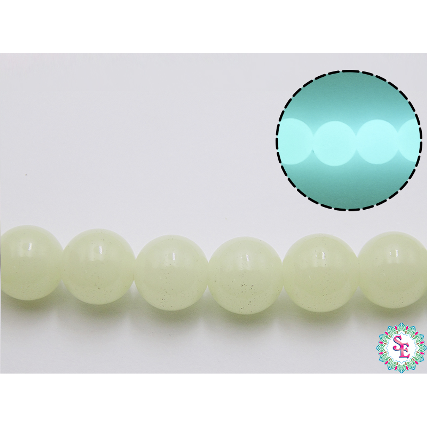 CRISTAL VIDRIO #10MM LUMINOSO AZUL AGUAMARINA 1