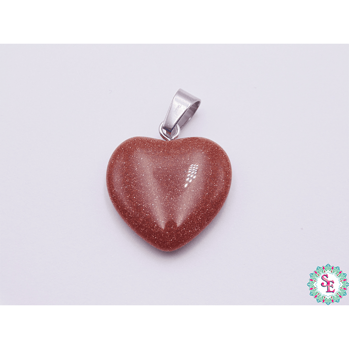 PIEDRA NATURAL CORAZON DIJE 20M LLUVIA DE ORO 1