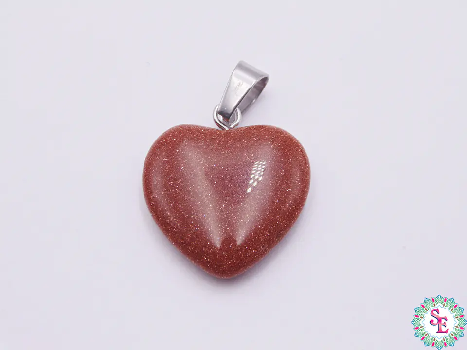 PIEDRA NATURAL CORAZON DIJE 20M LLUVIA DE ORO 1