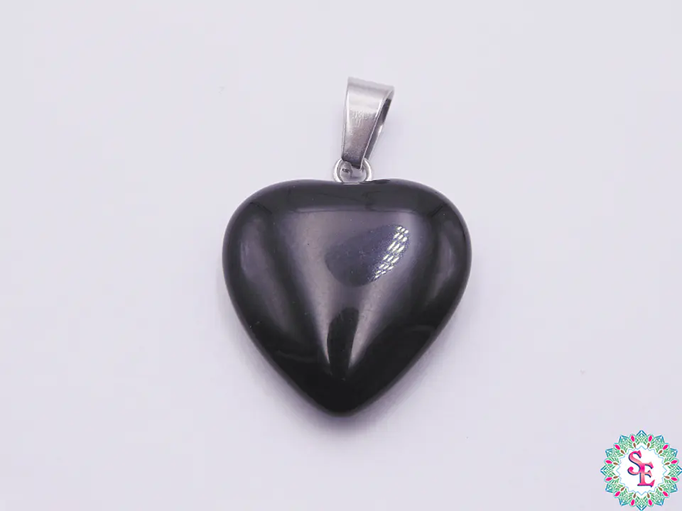 PIEDRA NATURAL CORAZON DIJE 20M ONIX 1