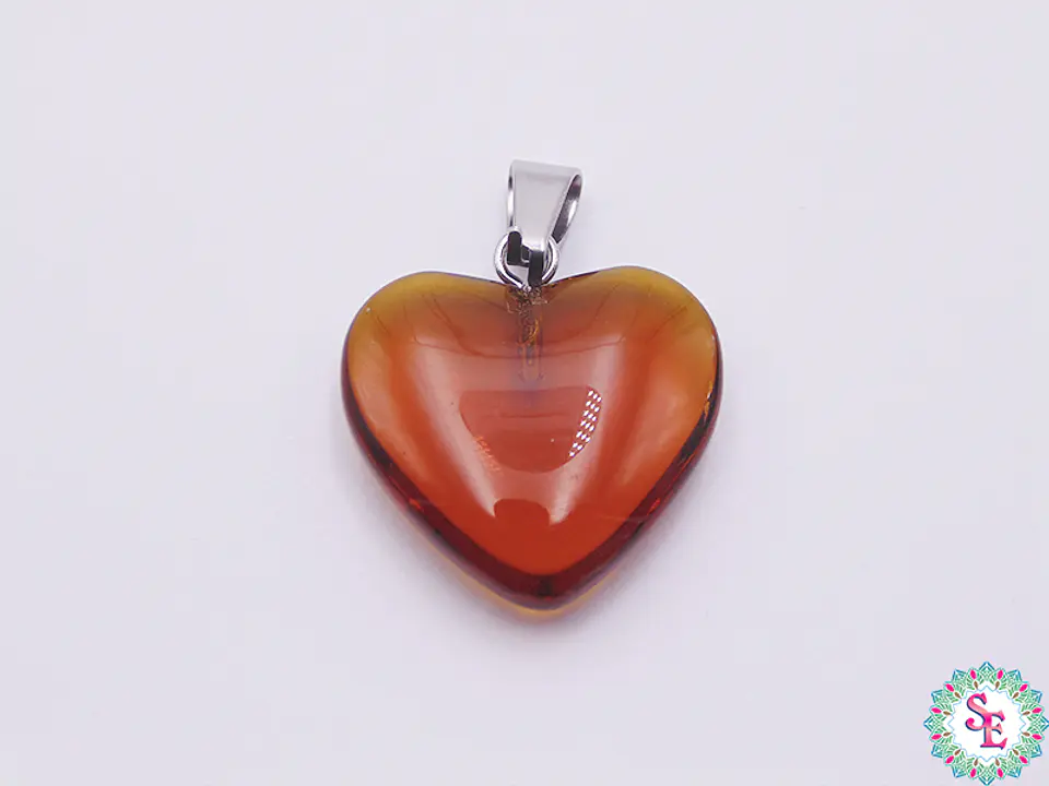 CRISTAL CORAZON DIJE 20MM ROJO CAFE OSCURO TRANSPARENTE 1