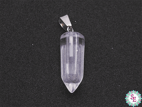 PIEDRA NATURAL PENDULO PQ 9*22M CUARZO TRANSPARENTE