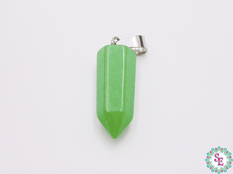 PIEDRA NATURAL PENDULO 9*22M AGATA VERDE