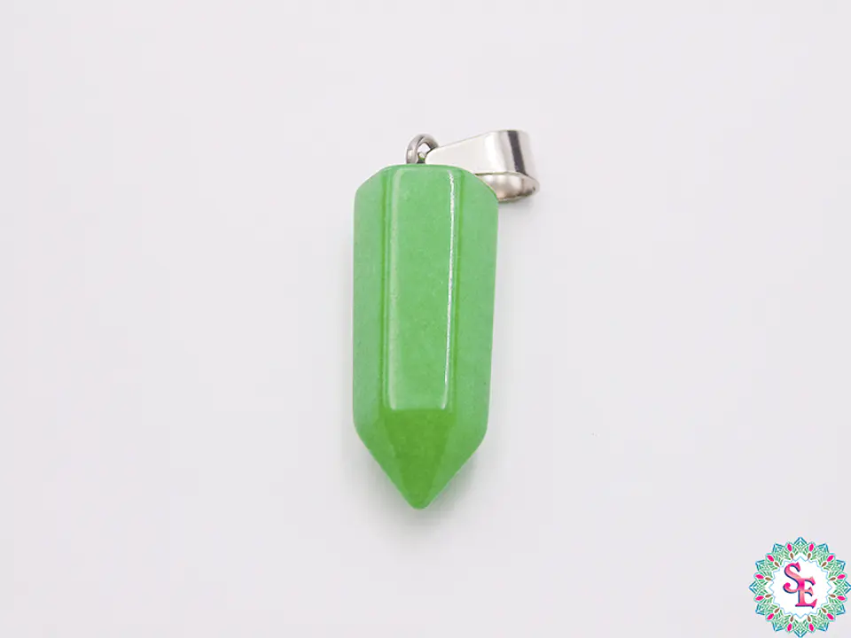 PIEDRA NATURAL PENDULO 9*22M AGATA VERDE 1
