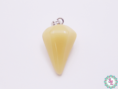 PIEDRA NATURAL PENDULO DIJE 16*24M JADE AMARILLO