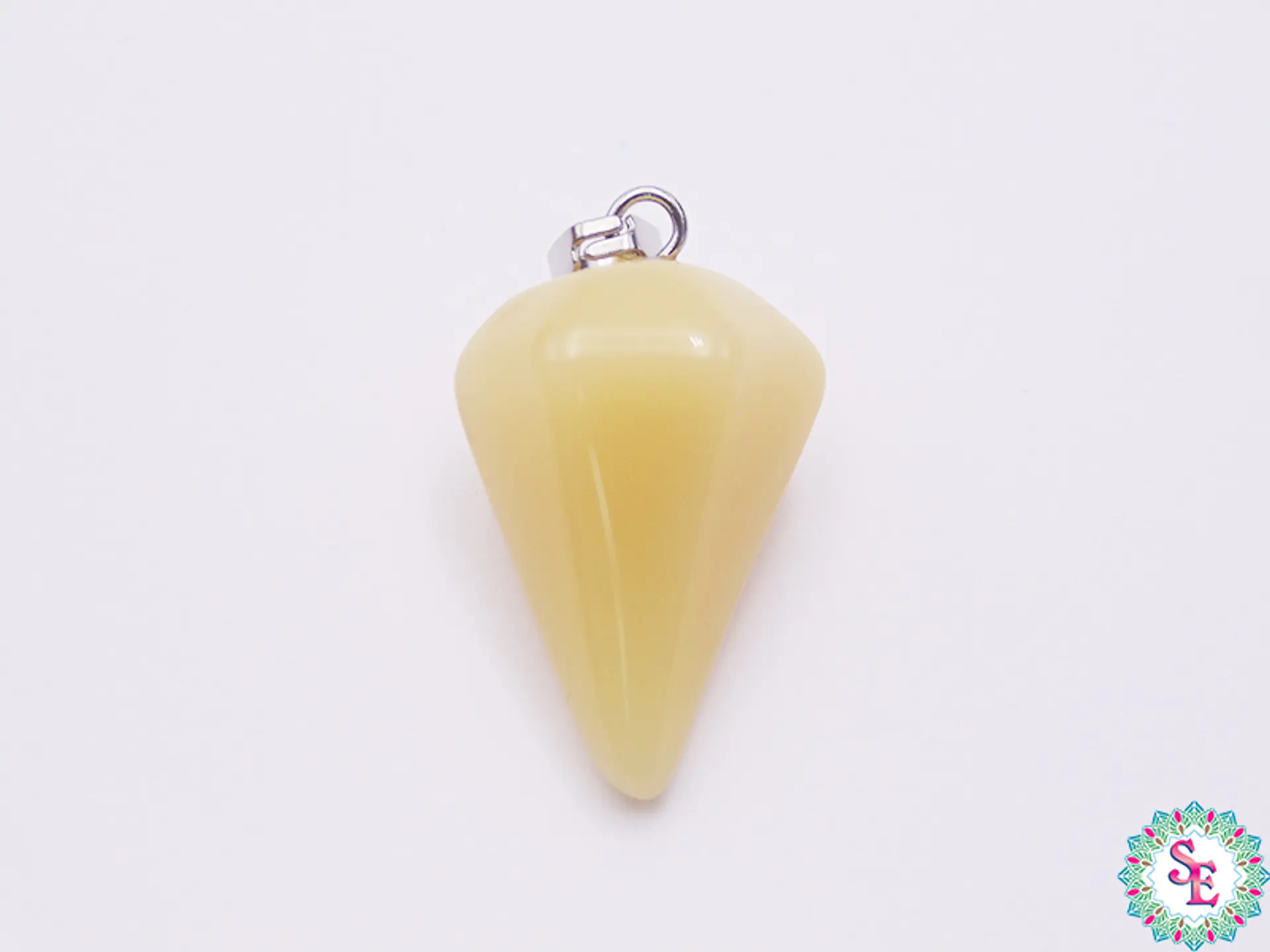 PIEDRA NATURAL PENDULO DIJE 16*24M JADE AMARILLO 1
