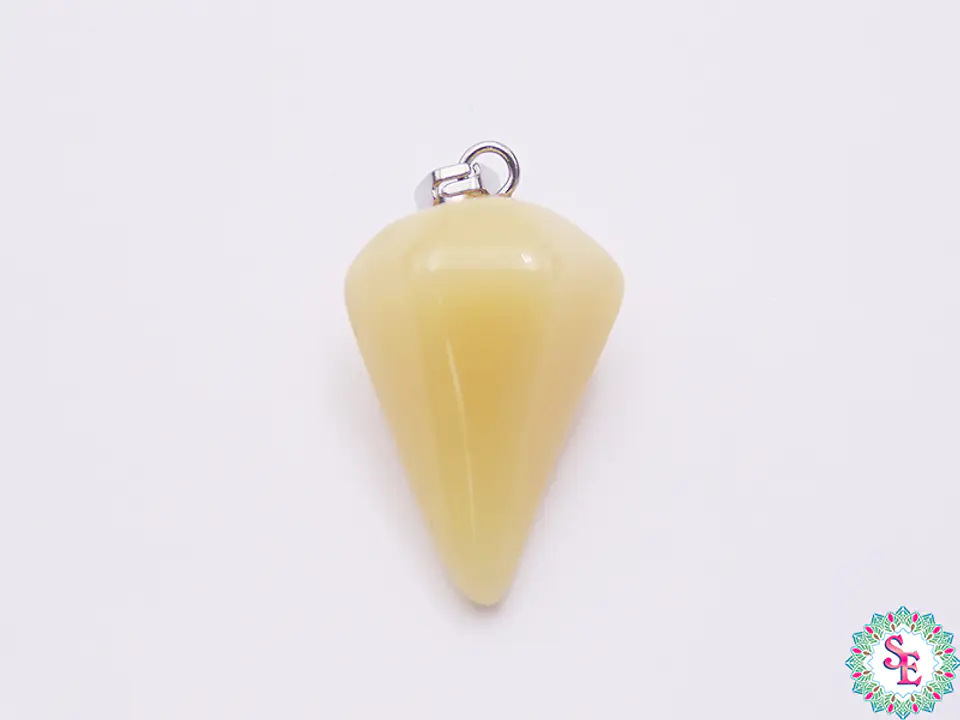PIEDRA NATURAL PENDULO DIJE 16*24M JADE AMARILLO 1