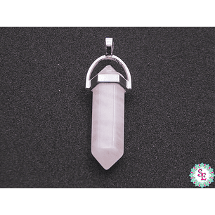 PIEDRA NATURAL PENDULO HERRAJE 8*30M CUARZO ROSADO