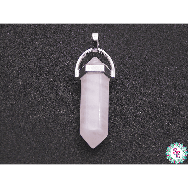 PIEDRA NATURAL PENDULO HERRAJE 8*30M CUARZO ROSADO 1