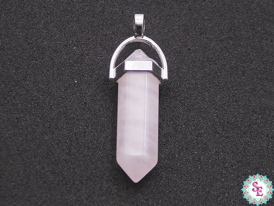 PIEDRA NATURAL PENDULO HERRAJE 8*30M CUARZO ROSADO 1