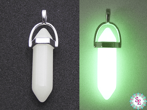 PENDULO CRISTAL  LUMINOSO VERDE 8*30MM