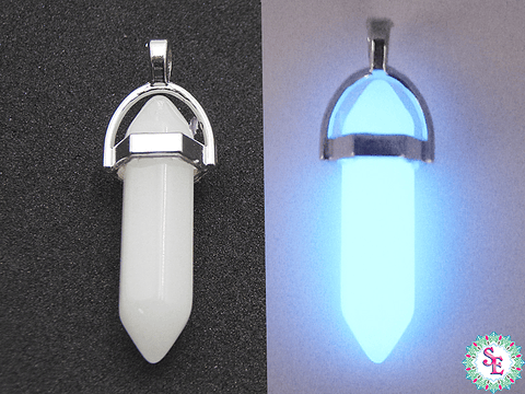 PENDULO CRISTAL  LUMINOSO AZUL 8*30MM