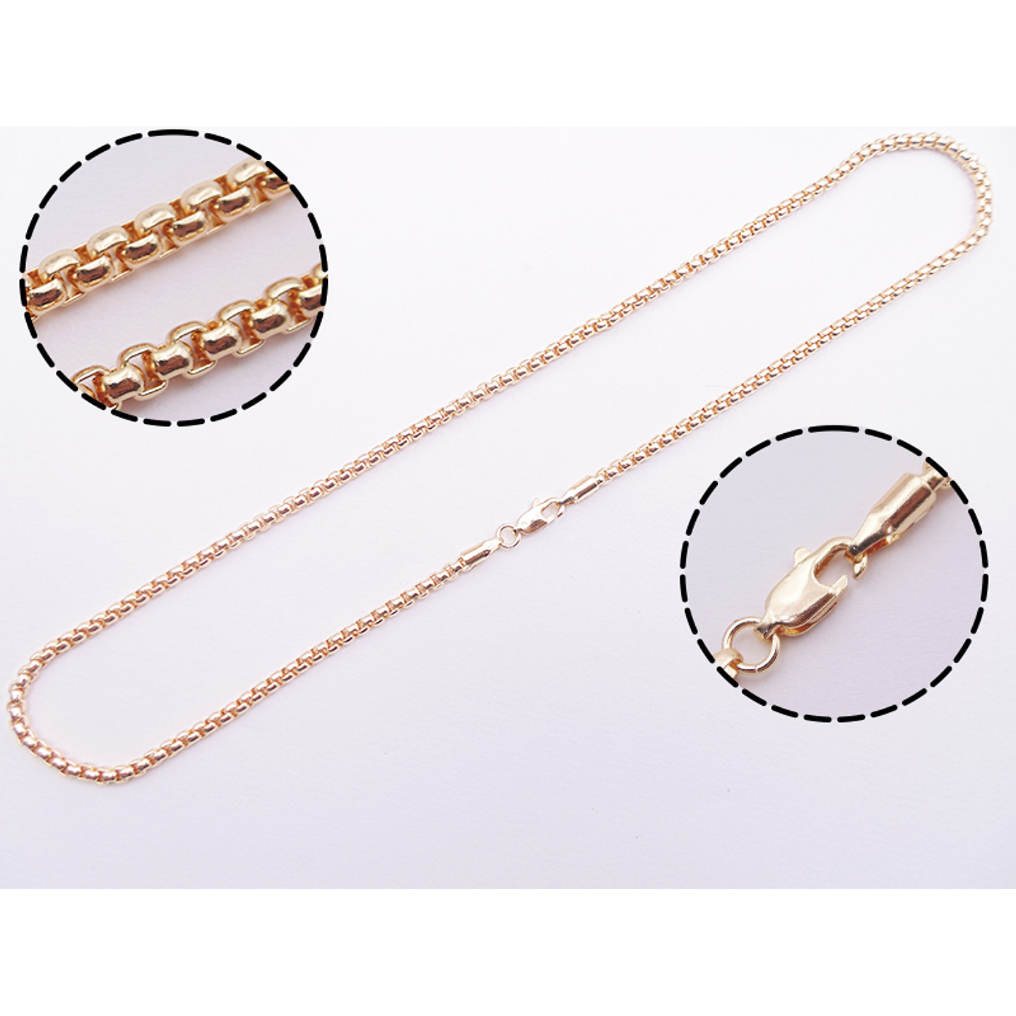 COPPER CADENA #1 POR 45CM  REDONDA 2.8MM  X UND  1