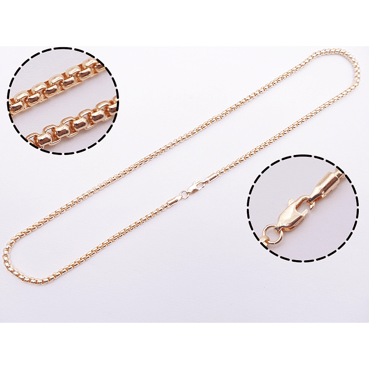 COPPER CADENA #1 POR 45CM  REDONDA 2.8MM  X UND  1