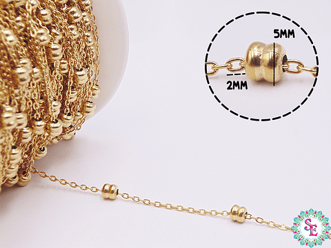 ACERO DORADO CADENA SEPARADOR 4.5*4.5MM 