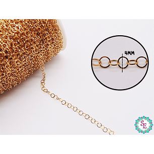 ACERO DORADO  CADENA ARGOLA 4MM 