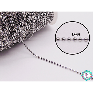 ACERO PLATEADO CADENA PUNTO 2.4