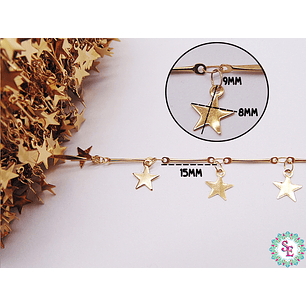 ACERO DORADO CADENA ESTRELLA PALO SEPARADOR 