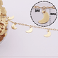 ACERO DORADO CADENA DIJE LUNA - Miniatura 1
