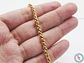ACERO DORADO CADENA ESLABONES ESPIGA HUECO 4MM  - Miniatura 2