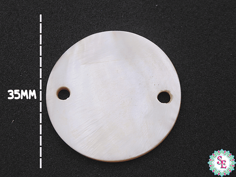 NACAR REDONDO PLANO DOBLE HUECO 35MM  X 30 GRAMOS (5UND APROX)