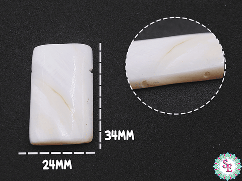 NACAR RECTANGULO PLANO DOS HUECOS 29*17MM X 30 GRAMOS (7UND APROX)