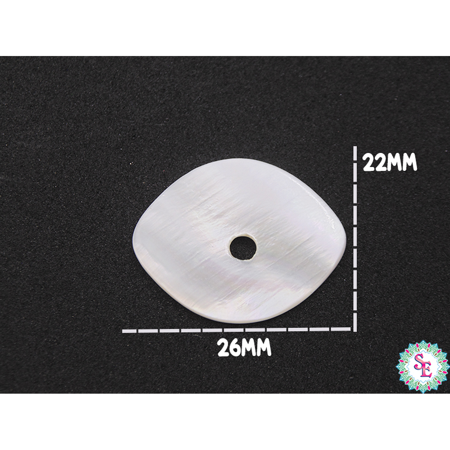 NACAR OVALO HUECO GRANDE 26*22MM X 30 GRAMOS (11 UND APROXIMADO) 1