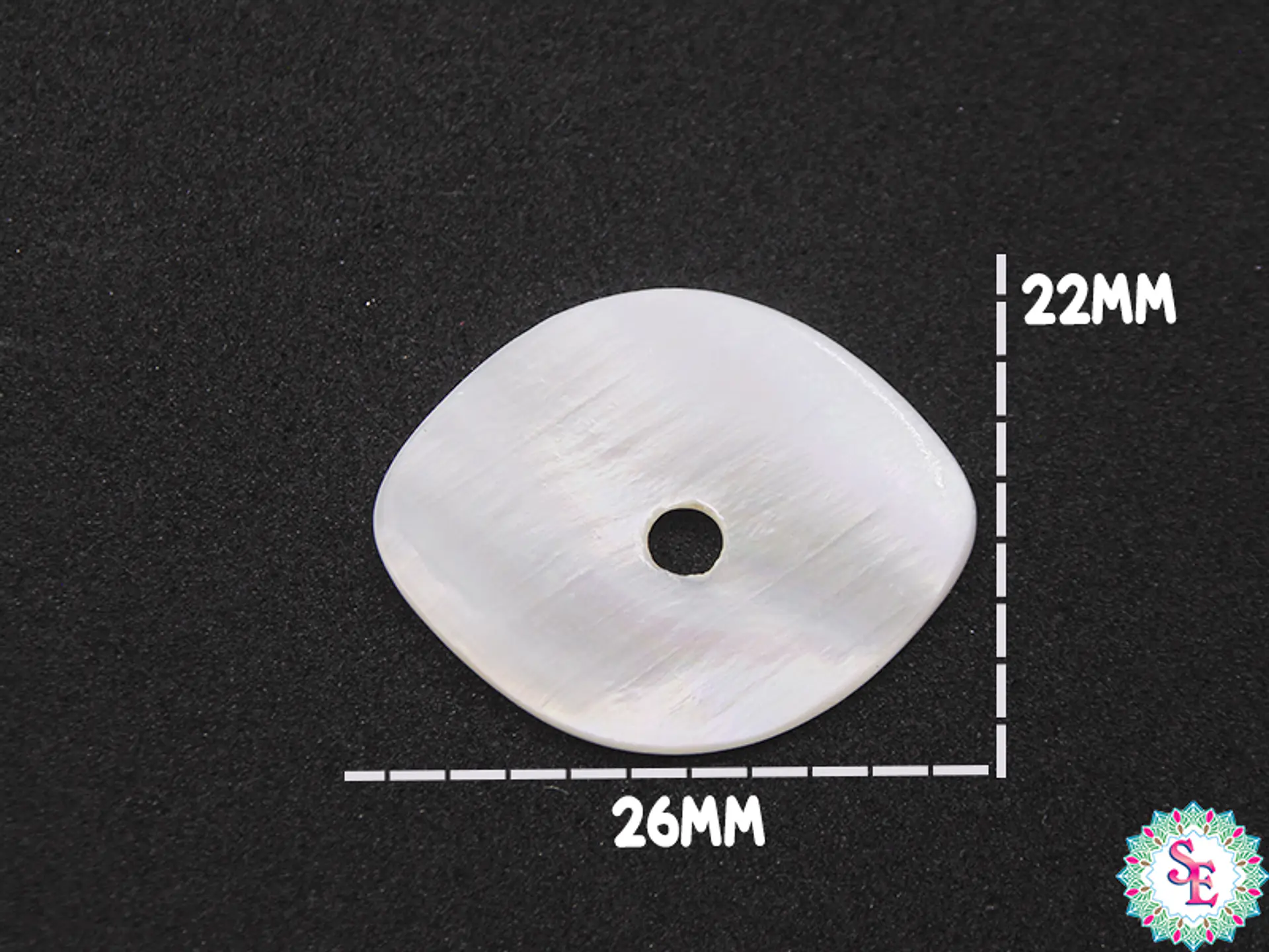 NACRE LARGE HOLLOW OVAL 26*22MM X 30 GRAMS (APPROXIMATE 11 UNIT) 1