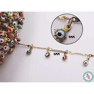 ACERO DORADO CADENA SEPARADOR DIJE OJO 4.47MM PQ MIX